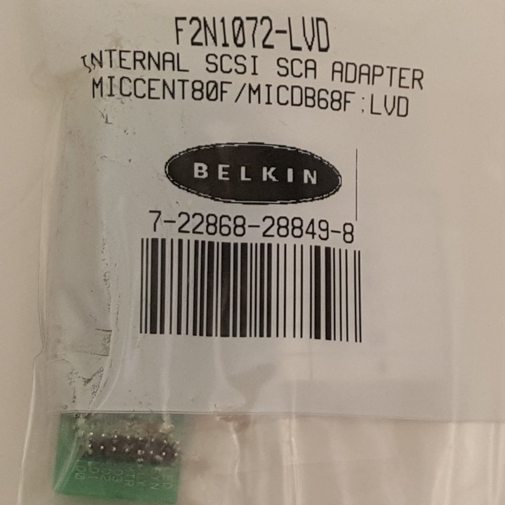 BELKIN Internal SCSI SCA Adapter MICCENT80F <-> MICDB68F F2N1072-LVD